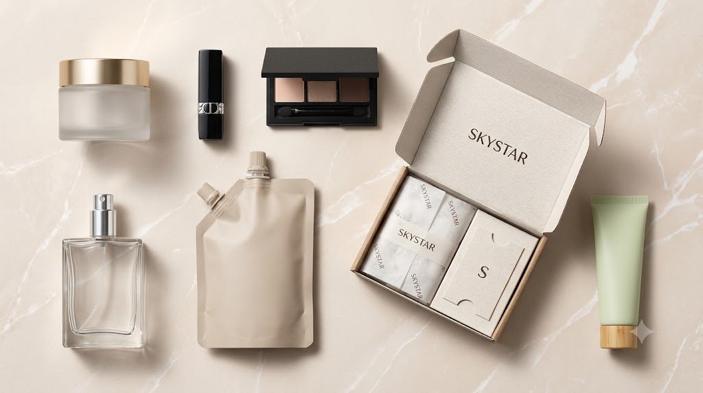 Skystar skincare fragrance cosmetics flexible packaging and unboxing solutions